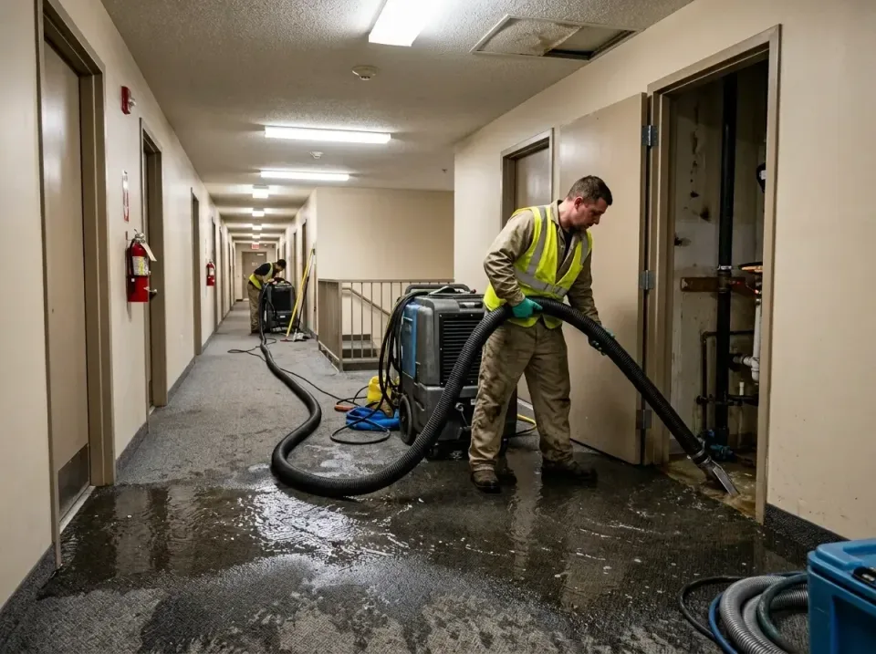 multi-unit-apartment-hallway-f-005 — frequently asked questions, Emergency Burst Pipe Water Extraction & Removal in Holtvill…